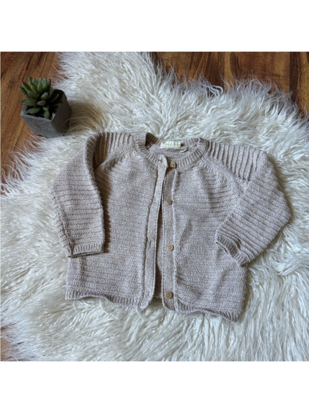 Petite Madison x Nono Knit Cardigan Sweater Cream